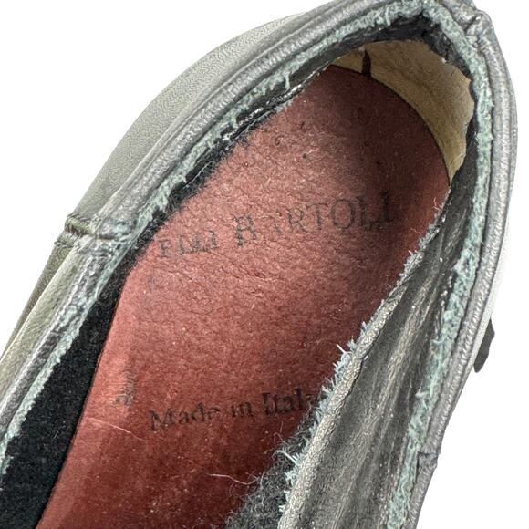 E Scott Leather Bootie Women's SZ 39 Made In Italy Heeled Boot Comfort Black Zip - Picture 5 of 10